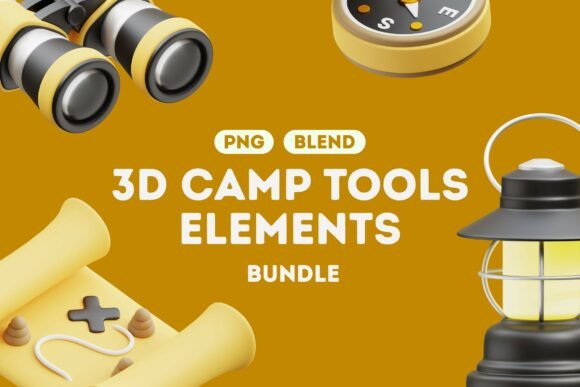 3D Camping Tools Bundle: Gear Up for Your Next Adventure