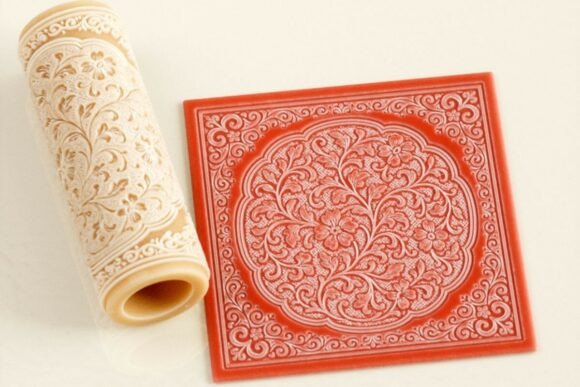 Baroque Scroll Flower Embossing Rolling Pin: A Tool for Timeless Elegance