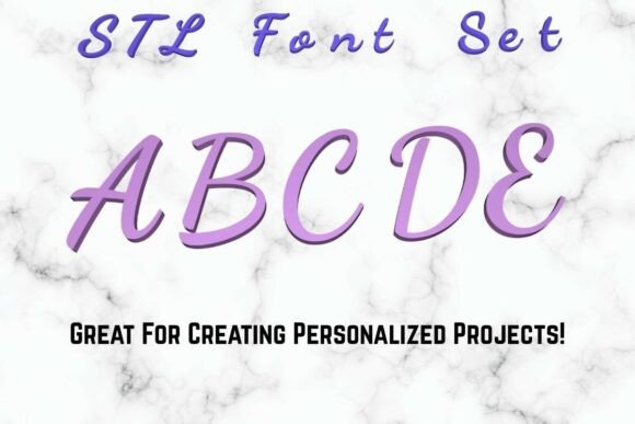 Bring Creativity to Life with Dancing Script STL Set