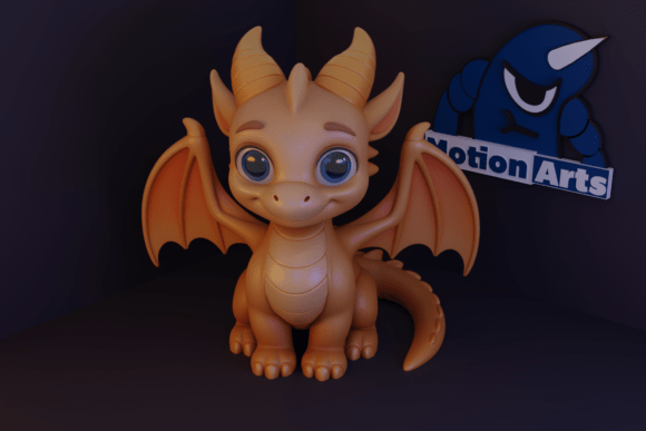 Charming Cute Female Dragon 3D Model