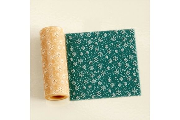 Debossed Winter Snowflake Rolling Pin for Crafts