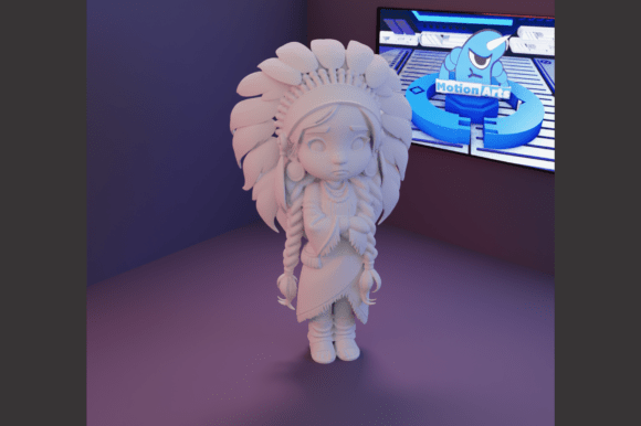 Discover the Beauty of Indian Girl 3D Sculpture