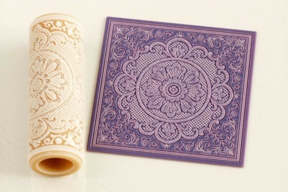 Discover the Elegance of Hollow Core Vintage Lace Pattern Roller for Clay