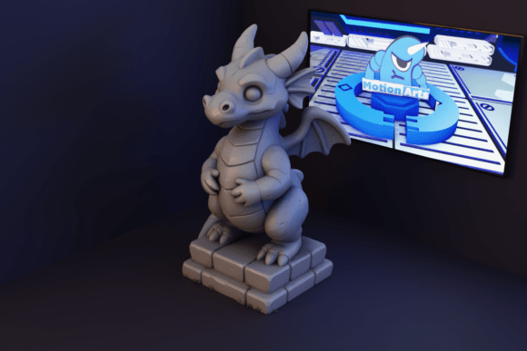 Discover the Majestic 3D Stone Dragon Statue