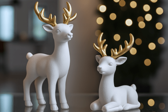 Elevate Your Holiday Decor with the Reindeer Figurines Set