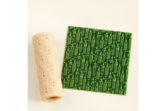 Enhance Your Holiday Creations with the Holiday Candle Pattern Texture Roller