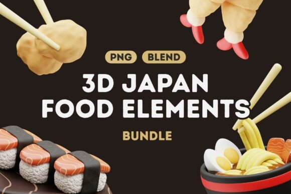 Enhance Your Projects with the Japanese Food 3D Pack