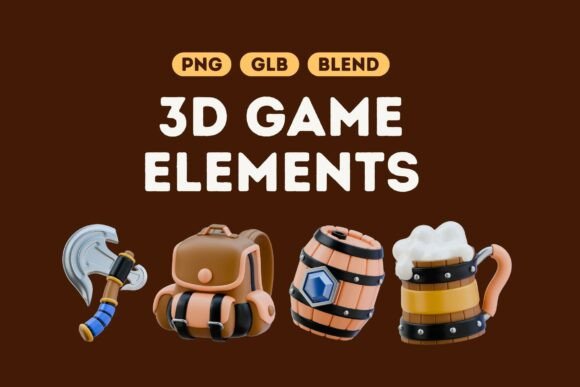Epic 3D Game Elements Bundle Set 1: A Treasure Trove for Fantasy Game Creators