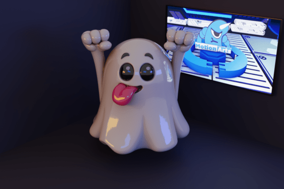 Fun Ghost: A Spooky and Adorable 3D Model
