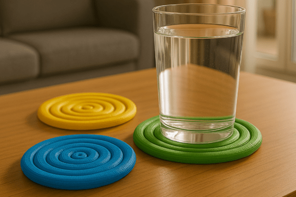 Minimalistic Circle Coaster: A Modern Nordic Delight