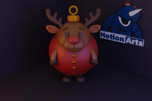 Reindeer Christmas Ball: A Charming 3D Printable Ornament for the Holidays