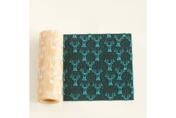 Reindeer Pattern Texture Roller for Festive Projects