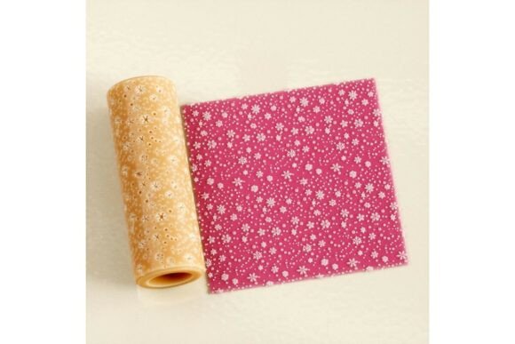 Tiny Frostflakes Texture Roller STL File - Debossed Winter Snowflake Rolling Pin for Crafts