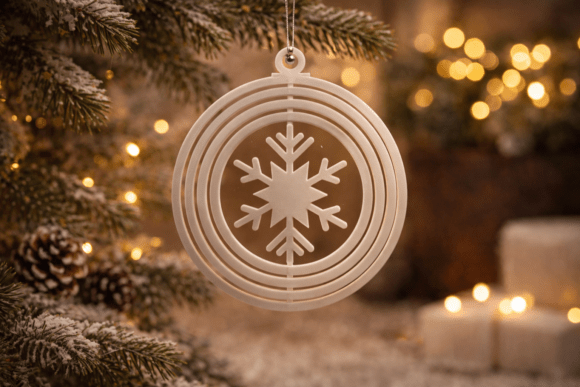 Transform Your Holiday Decor with a 3D Snowflake Christmas Spinner