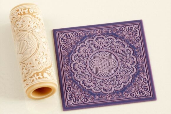 Vintage Lace Floral Tile Texture Roller